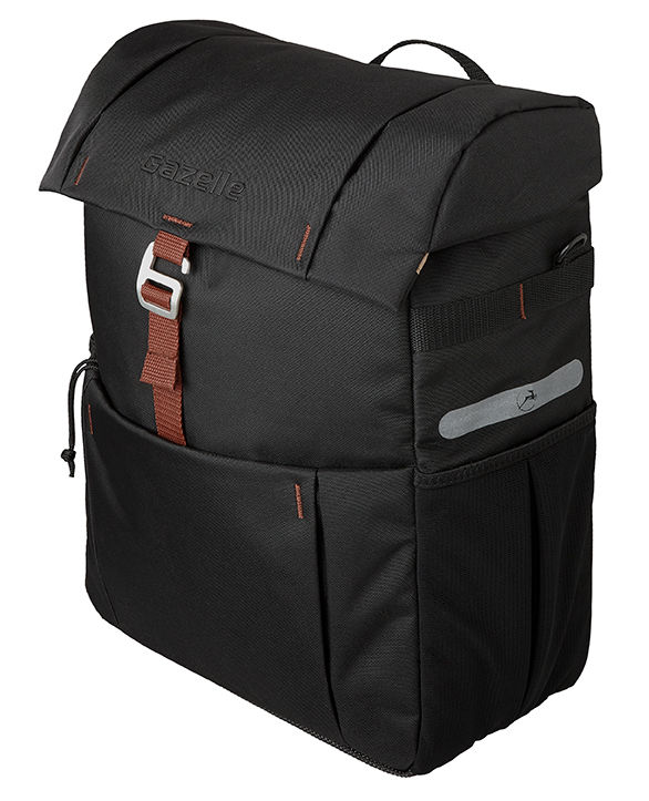 Gazelle Fietstas 18,5 liter 31 x 40 x 15 cm - zwart/bruin